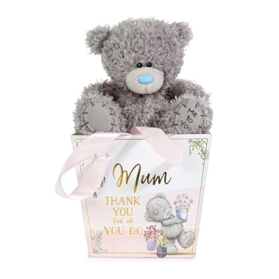 Image of Me to You Tatty Teddy &#039;Thank Mum&#039; Plush Bear in a Bag 13cm High Official Mother&#039;s Day Collection