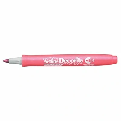 Image of Artline &#039;Decorite&#039; Metallic Pink Marker Pen 1.0mm for Card, Glass, Metal and Plastic