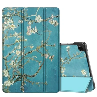 Image of Fintie Slim Case for Samsung Galaxy Tab A9 Plus/A9+ 5G 11 Inch 2023 Model (SM X210/X216/X218), Ultra Thin Lightweight Hard Back Shell Tri Fold Stand Cover with Auto Wake/Sleep, Blossom