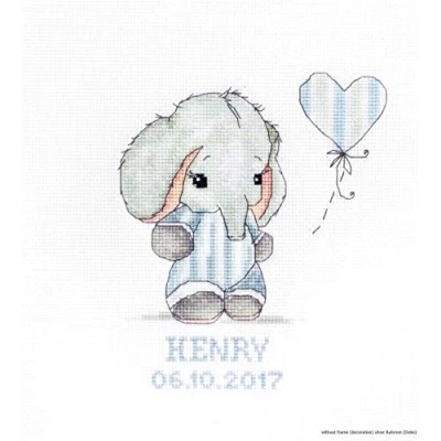Image of Luca S Cross Stitch Kit, Cotton, Multicoloured, 14x16,5cm