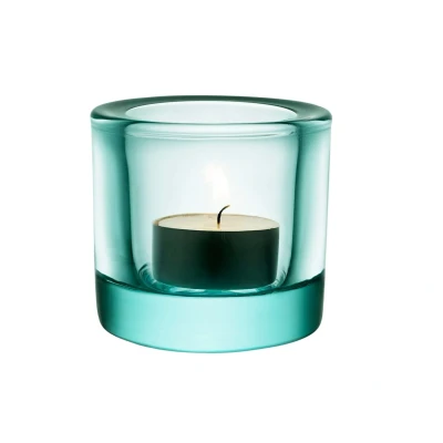 Image of Iittala Tea Light Holder Kivi Water Green 60 mm
