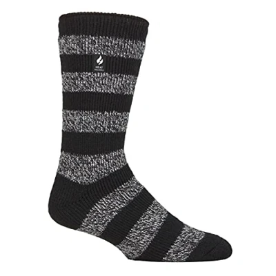Image of HEAT HOLDERS Mens Extra Thick Thermal Socks for Winter Warm Fluffy Fleece Insulated Gifts Men (6 11, Black/Charcoal (Palmero))
