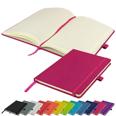 Image of SAVVY BEE A5 Notebook Writing Pad New Lined Hardback Journal Notepad Notes Diary (Pink)