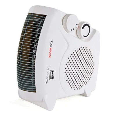Image of STAYWARM® 2000w Upright and Flatbed Fan Heater with 2 Heat Settings / Cool Blow Variable Thermostat Frost Watch Overheat Protection BEAB Safety Approved 3 YEAR WARRANTY F2003WH White