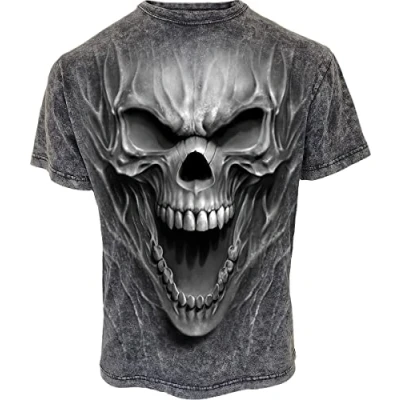 Image of Spiral Beast Within Acid Wash T Shirt S Black