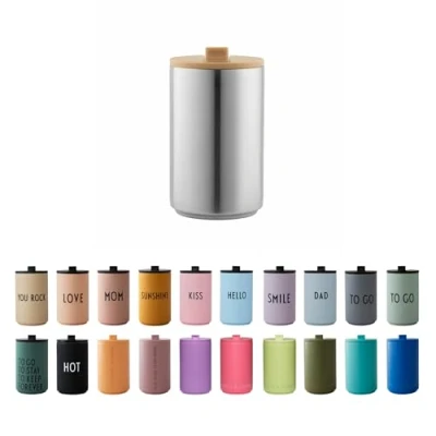 Image of Design Letters Travel Mug 350 Ml Gifts for Women &amp; Men Coffee Cup Stainless Steel Double Wall Insulated Thermos Flask Hot Cold Drinks Thermal