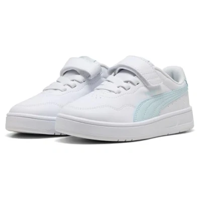 Image of Puma Court Lally Unisex Trainers for kids, Size: 2.5, White/sea glass shoes
