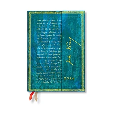 Image of Verne, Twenty Thousand Leagues (Embellished Manuscripts Collection) Midi Vertical 12 month Dayplanner 2024 (Wrap Closure)