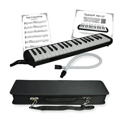 Image of Tuyama® TMD 137 Melodica with Mouthpiece, Mouthtube and Case Fingering Chart included (37 Keys)