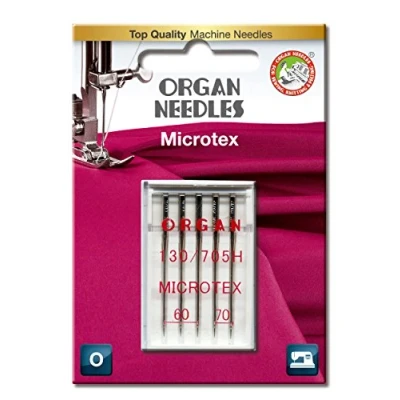 Image of Organ Needles # 60 #70 Combo Microtex x 5 Needles, Silber