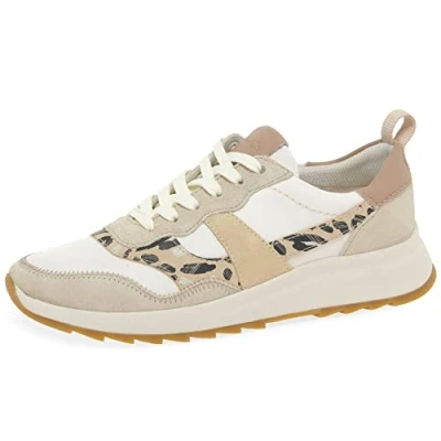 Image of Clarks Women&#039;s DashLite Jazz Sneaker, White Interest, 4 UK