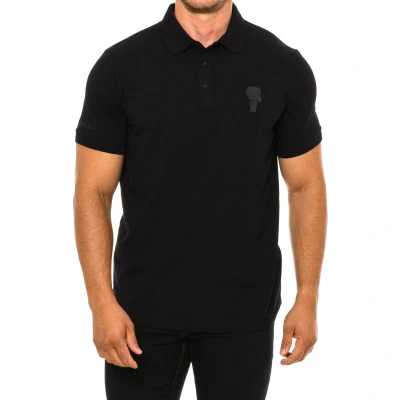 Image of Karl Lagerfeld Mens Short sleeve polo 745401 man Black Size Small