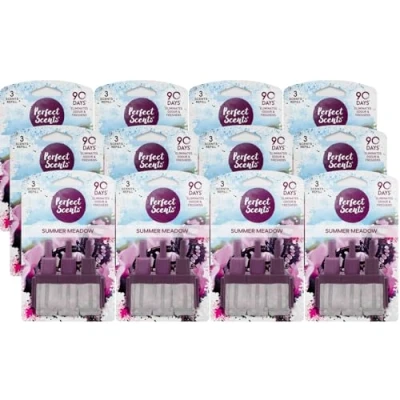 Image of Perfect Scents 3 Air Freshener Refill 12 Pack Compatible with 3volution Summer Meadow 20ml