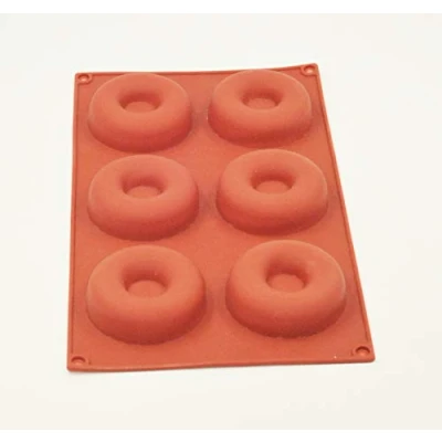 Image of Selecto Bake Silicone Donut Molds 6 Cavity Doughnut Mould Non Stick Baking Tray Pans for Making Doughnuts Cake Biscuit BPA Free Mini DIY