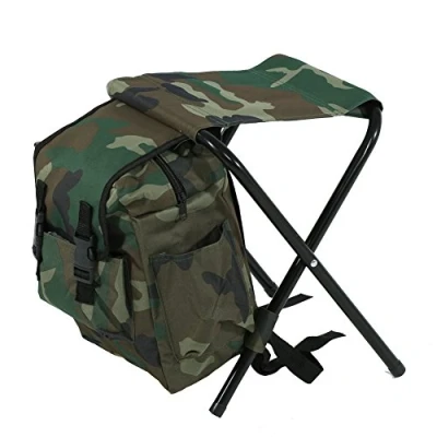 Image of VGEBY Outdoor Foldable Fishing Stool Seat, Portable Seat with Bag Packpad for Camping Traveling