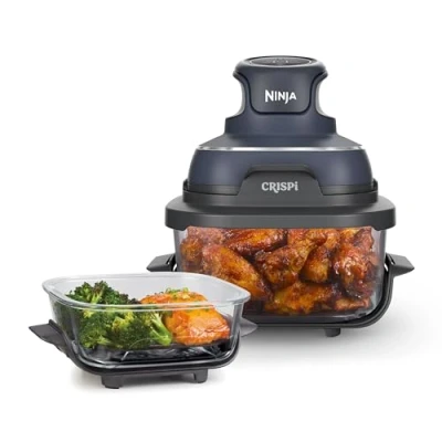 Image of Ninja Crispi 4 in 1 Portable Glass Air Fryer Cyberspace Blue, Blue