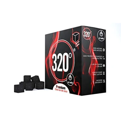 Image of 320 Premium Shisha Hookah Coconut Coal (26mm Cubes) for BBQ 4kg 256 Cubes NICOTINE FREE