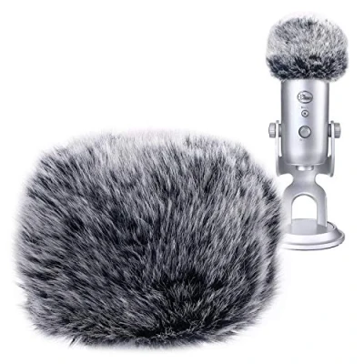 Image of YOUSHARES Microphone Furry Windscreen Muff Mic Wind Cover Fur Pop Filter as Foam Compatible with Blue Yeti Pro