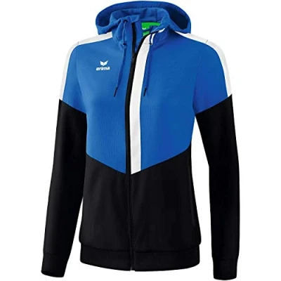 Image of Erima Squad Track Top Jacket with Hood New Royal/Black/White, 38