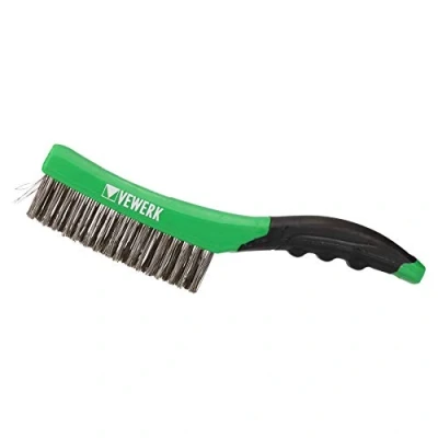 Image of 260mm (10&quot;) Cleaning Removal Stainless Steel Wire Brush with Soft Grip Handle