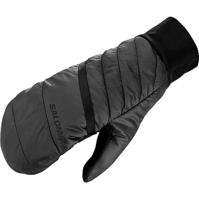 Image of Salomon Mtn Overmitten Unisex Mittens, Cozy warmth, Practical design, All winter protection, Deep Black, XS/S