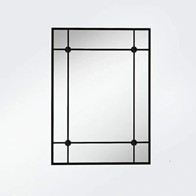 Image of Aspect Rectangular Wall, Metal Window Mirror, Black, 70(W) x2(D) x100(H) cm