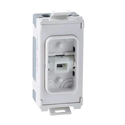Image of Schneider Electric Ultimate Grid System 1 Way Switch Module, Rocker Cap Required, 20AX, GUG201MW, White, Pack of 6