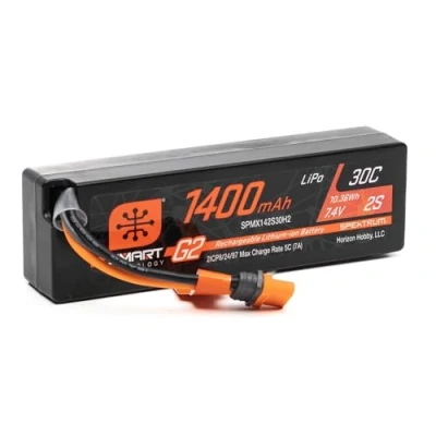 Image of Spektrum Smart 1400mAh 2S 7.4V G2 30C LiPo; IC2 Connector, SPMX142S30H2