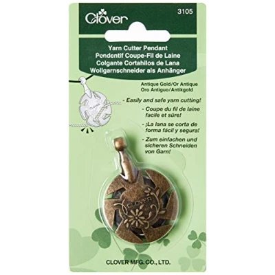 Image of clover 3105 Yarn Cutter Pendant Antique Gold, 2.76 x 8.35 14.44 cm