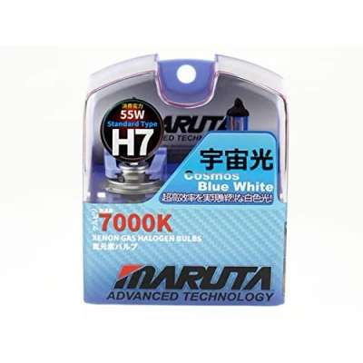 Image of MARUTA H7 55W 12 V 7000K, Cosmos Blue White Xenon Gas Filled Headlight Bulbs With Advanced Technology