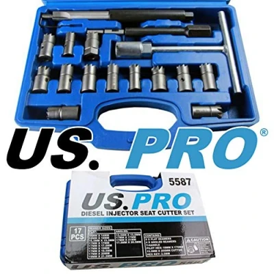 Image of US PRO Tools 17pc Diesel Injector Seat Cutter Set 5587