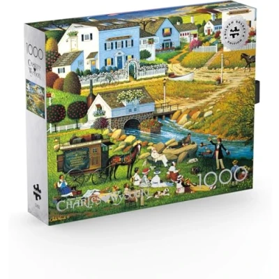 Image of Buffalo Games Silver Select Charles Wysocki Hound of The Baskervilles 1000 Piece Jigsaw Puzzle for Adults Challenging Perfect Game Nights 26.75 x 19.75