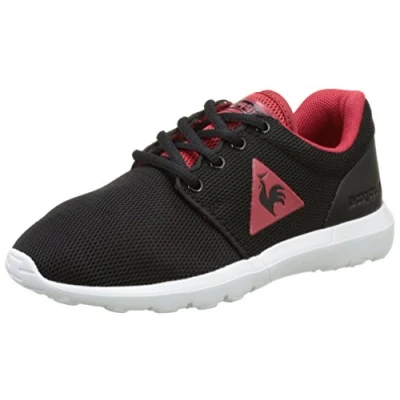 Image of Le Coq Sportif Womens Dynacomf Summer Mesh Kids Black Trainers Size UK 5.5