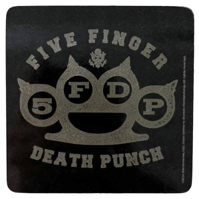 Image of Five Finger Death Punch Knuckleduster Single Coaster 10x10cm