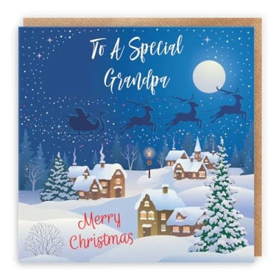 Image of Hunts England Grandpa Christmas Card To A Special Merry Winter Wonderland Collection Fun