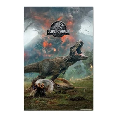 Image of Grupo Erik Jurassic World Poster 36 x 24 inches / 91.5 61 cm Shipped Rolled Up Cool Posters Art &amp; Prints Wall