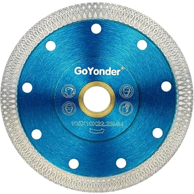 Image of GoYonder 4 Inch Super Thin Diamond Saw Blade for Cutting Porcelain Tiles,Granite Marble Ceramics (4&quot;)
