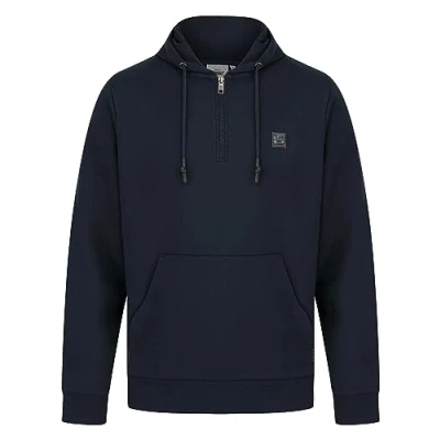 Image of Tokyo Laundry Men&#039;s Invective Quarter Zip Neck Brushback Fleece Pullover Hooded Top