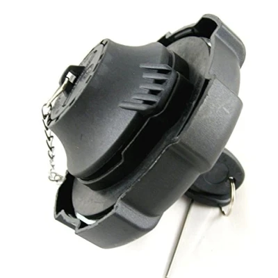 Image of 24/7 AUTO New black fuel diesel tank locking cap for Premium trucks, TGA TGX TGS trucks Actros with 2 keys