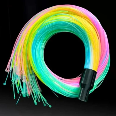 Image of Playlearn Fibre Optic Lights Tails Sensory 1.5m x150 Colourful and UV Reactive Flow Toy Perfect for Play,Parties Dance