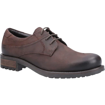 Image of Cotswold Mens Brookthorpe Plain Toe Derby Brown Leather Size 12 (UK Shoe)