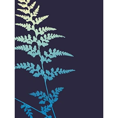 Image of Wee Blue Coo Bright Fern Illustration Large Wall Art Print Canvas Premium Poster