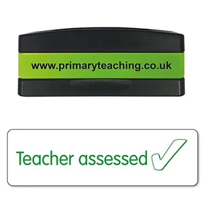 Image of Stackable Teacher Assessed Tick Pre Inked School Teachers Feedback Marking Stamper Stamp 44x13mm Primary Teaching Services