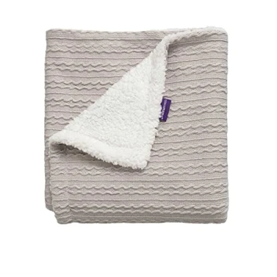Image of ClevaMama Luxe Sherpa Baby Blanket 75x100cm Grey