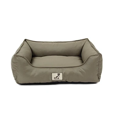 Image of allpetsolutions Waterproof Dog Bed Small Removable Machine Washable Hardwearing Basket Scratch Proof Oxford Fabric Water Resistant Comfy for Home or Crate Green 61x48x18cm
