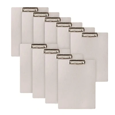 Image of Original Falken 10 pack Vegan Clipboard Pure Raw. Made in Germany. DIN A4 Grey Ideal for inventory and stock management natural purist environmentally friendly eco clipboard.