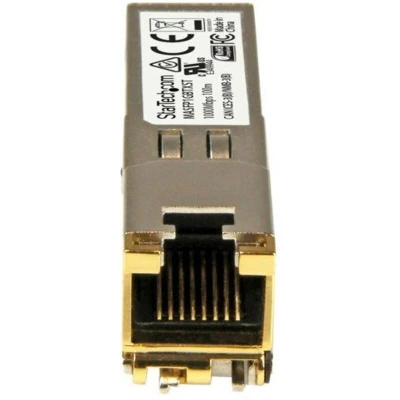 Image of StarTech.com Cisco Meraki MA SFP 1GB TX Compatible Module 10BASE T to RJ45 Cat6/Cat5e 10/100/1000 Mbps RJ 45 100m MS225, MX400, MS250 (MASFP1GBTXST)