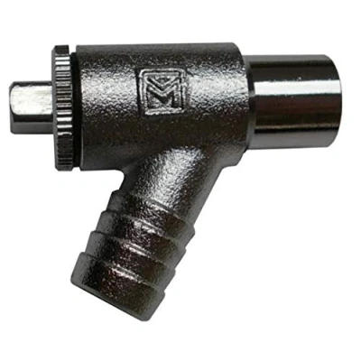 Image of 15mm Chrome Plated Type A Draw Off Cock (Known as Valve/Radiator Drain Valve/Drain Valve Off/Radiator Valve)