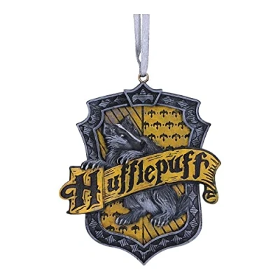 Image of Nemesis Now Harry Potter Hufflepuff Crest Hanging Ornament, Yellow, 8cm