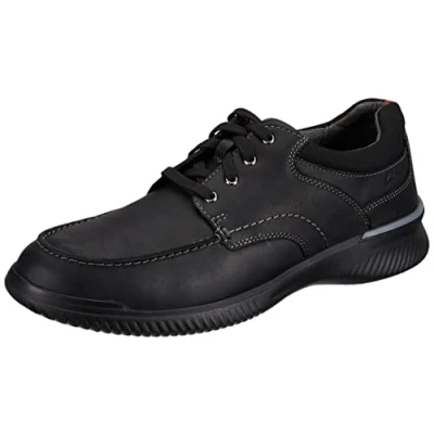 Image of Clarks Men&#039;s Donaway Edge Oxford, Black Leather, 8.5 UK